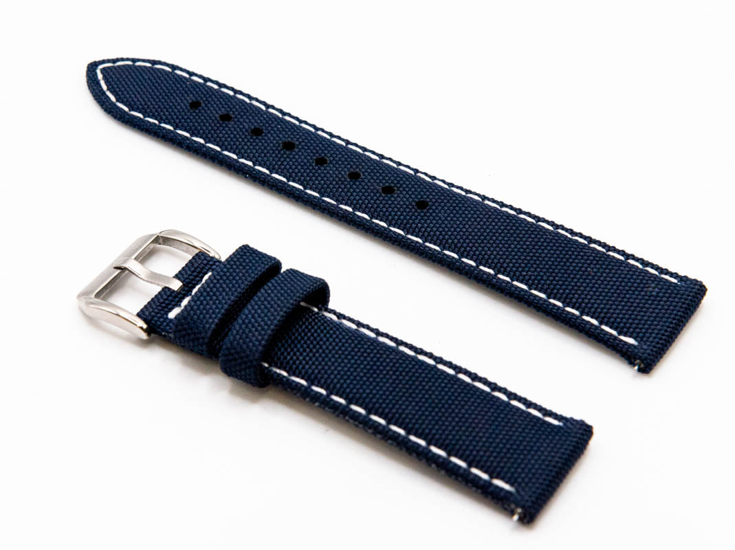Sailcloth Watch Strap 18 mm, 19 mm, 20 mm, 21 mm, 22mm, 23mm, 24mm